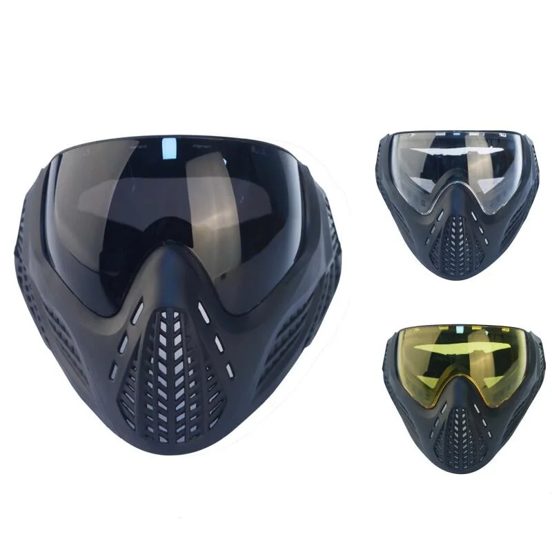 zlangsports Le masque de protection complet tactique Paintball Airsoft de peut être équipé d'une caméra de sport CS Cosplay masques d'Halloween