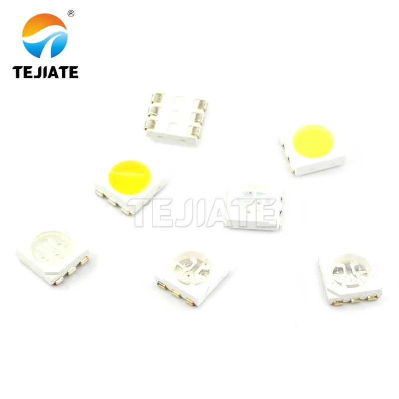 

5050 SMD диод красный желтый синий зеленый белый RGB трехцветная лампа высокой яркости из бисера