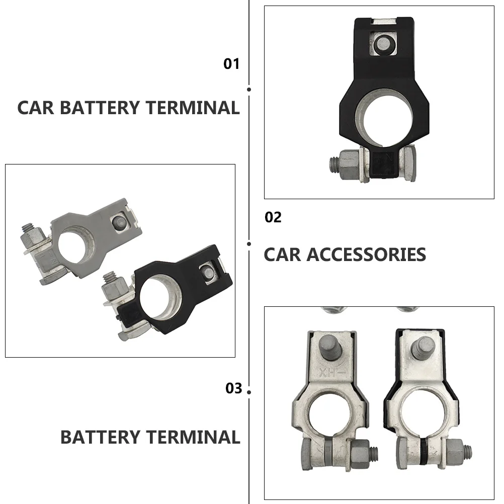 

1Pair Compact Car Clamps High Hardness Stable Performance Easy to Use and Store Terminals Terminals