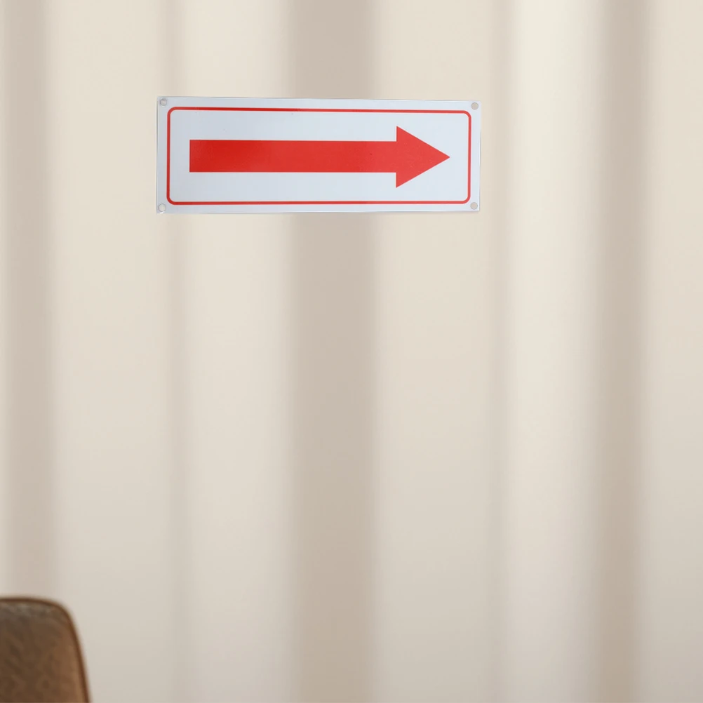 2pcs Arrow Sign Aluminum Clear Directional Safety School Road Sticker Corner Outdoor Metal Reflective Traffic Signs