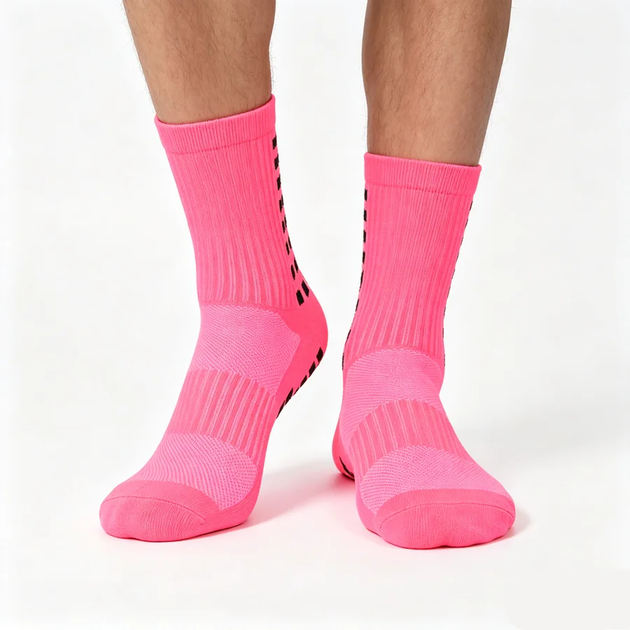 3/6/10pairs unisex non slip grip exercise athletic cycling socks running towel bottom breathable shockproof sports view 5