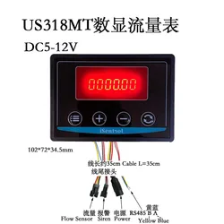 US318MT Water Flow Meter Flow Suspend Alarm Controller with RS485 Communication Function