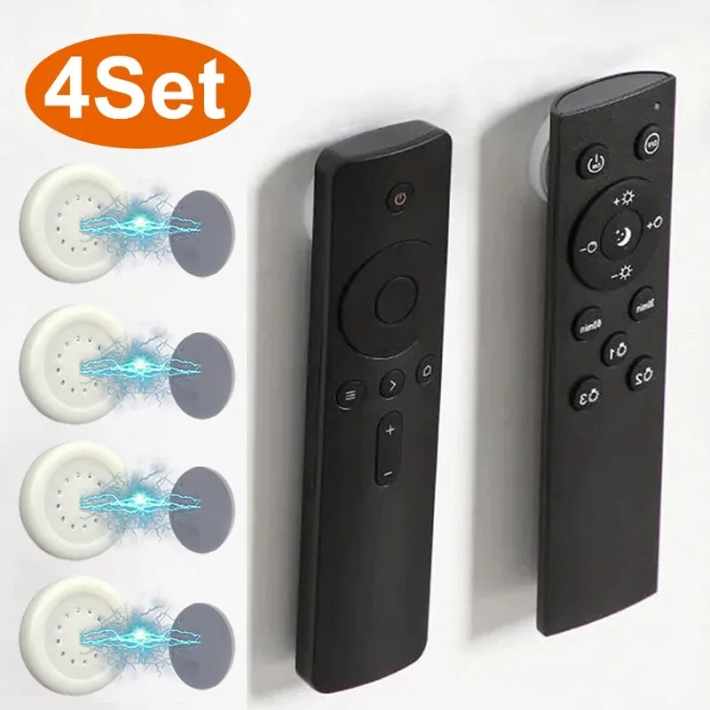 4 Set Strong Magnetic Hooks Wall Mount Anti-Lost Magnet Holder for Fridge Sticker Remote Control Storage Holder Home Organizer