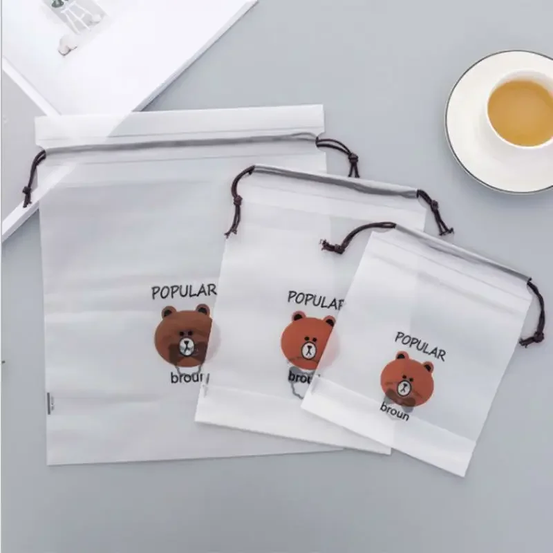 Cartoon Bear Transparent Travel Cosmetic Bag Make Up Case Women Waterproof Makeup Beauty Wash Organizer Toiletry Kit Storage Bag
