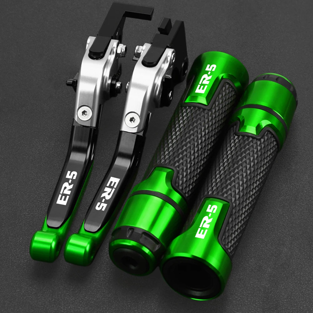 For KAWASAKI ER-5 ER5 2004 2005 Motorcycle Accessories Extendable Folding Adjustable Brake Clutch Levers Handle Handlebar grips