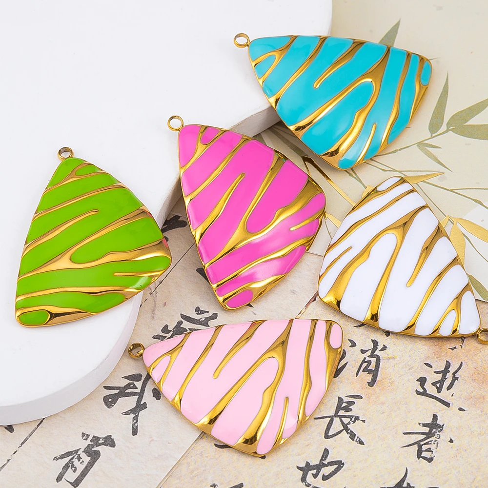 

2pcs 304Stainless Steel Enamel/Drip Oil Ocean series Charm For DIY Jewelry Making Bracelet Necklaces Earrings Pendants wholesale
