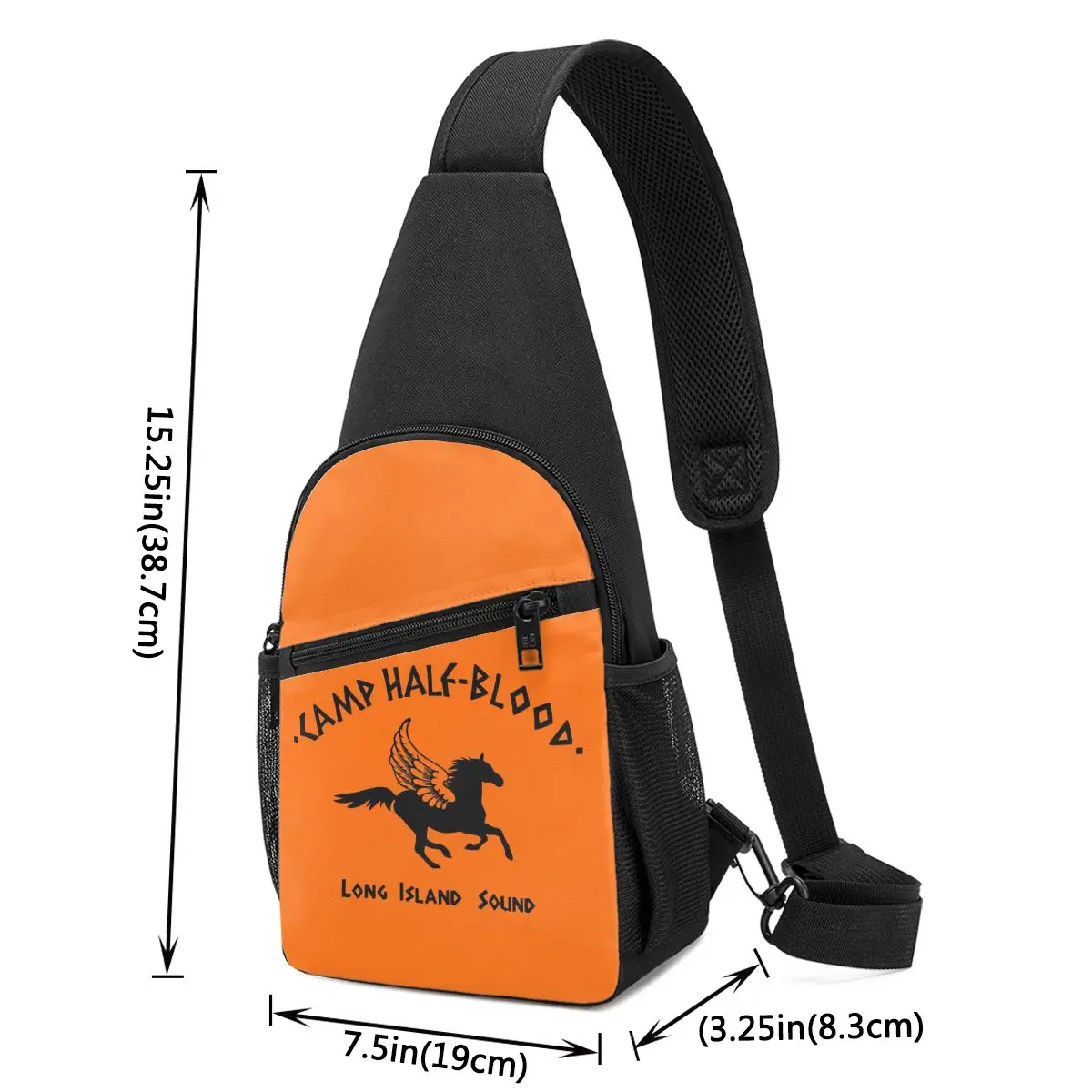 CAMP HALF-BLOOD Chest Bag Men Sling Crossbody Backpack Chest Bag Travel Hiking Daypack Shoulder Bag