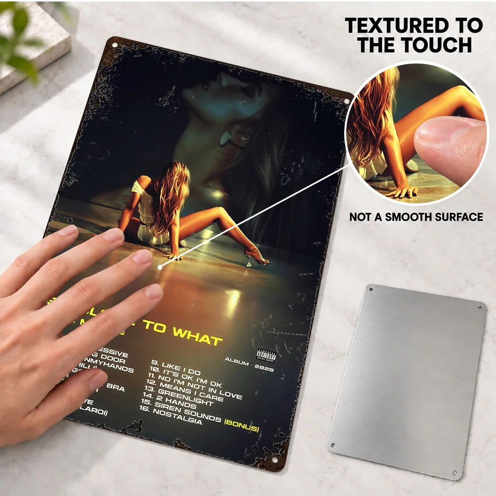 Tate McRae So Close To What Music Album Aluminum Poster Customized Metal Sign Contemporary Design Wall Art For Listening Room
