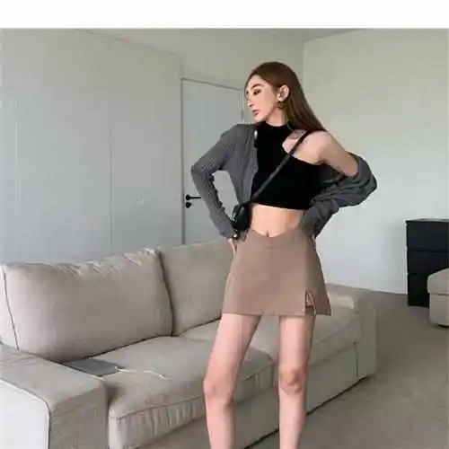 

Busin Gentleman Sle ter Ne Top with Inner And Outer Straps Irregular Fit Men's Cotton irt Tee Quarter Sve