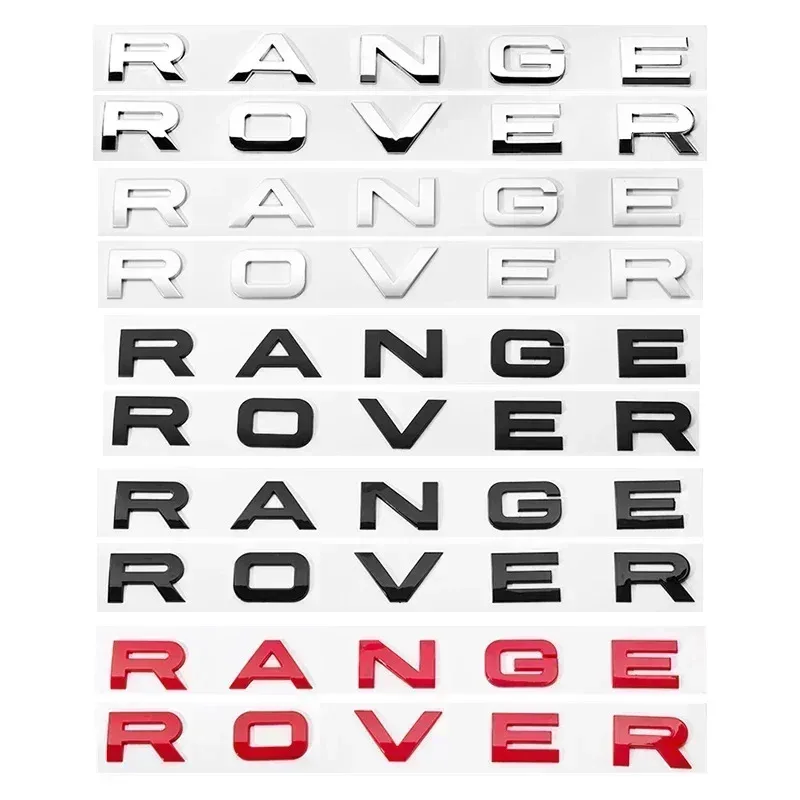

3D-эмблемы и наклейки с логотипом Range Rover из ABS-пластика для Land Rover Discovery, Defender, Sport, Evoque, HSE