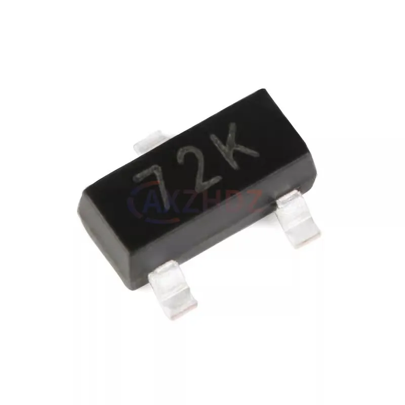 100PCS 2N7002 2N7002K LT1G 7002 702 72K 12W LWW L2N7002KLT1G RK SOT-23 60V 340mA 115mA SMD N-channel MOSFET Transistor