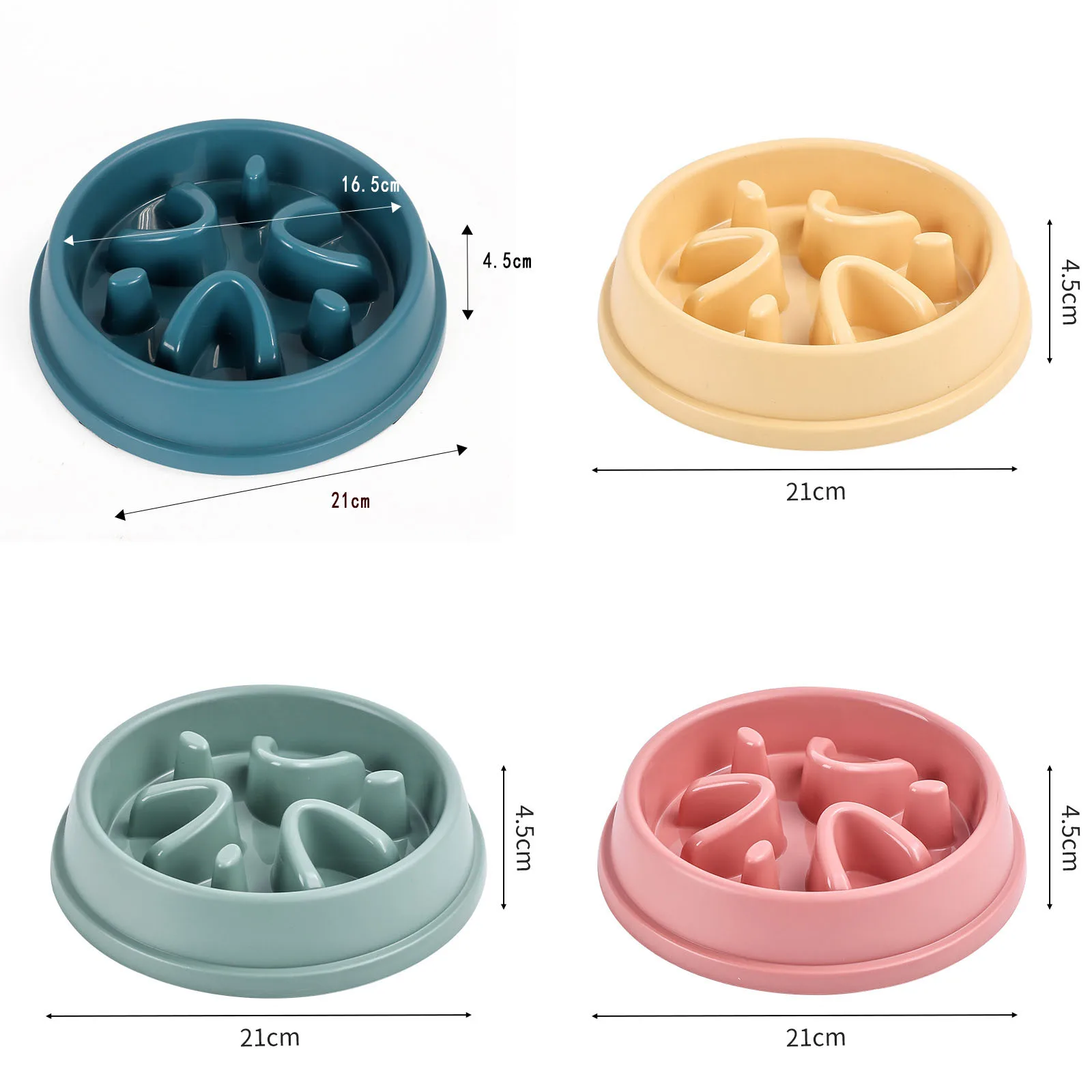 Hochwertiger langsamer Futternapf für Hunde und Katzen, Futternapf mit Anti-Choke-Design, langlebiger Futternapf, Futternapf für Haustiere, Zubehör