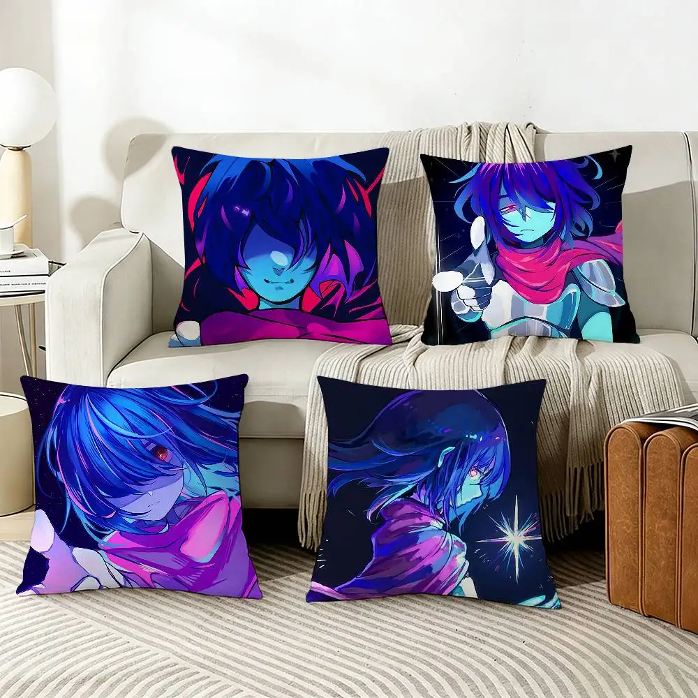 

D-DeltaruneS K-Kris Various Sizes Square Pillow Case For Car Home Bedchamber Decor