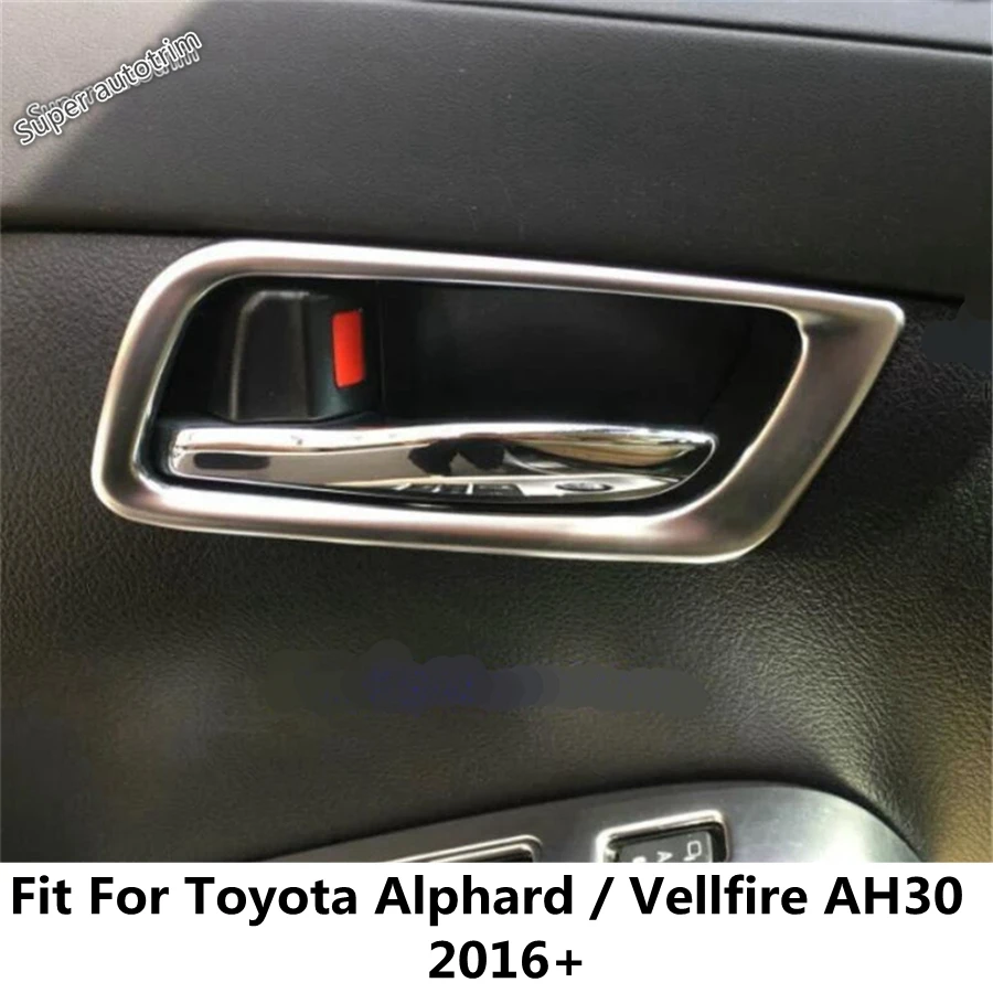 

Car Front Inner Door Handle Bowl Decoration Cover Trim Fit For Toyota Alphard / Vellfire AH30 2016 - 2019 ABS Matte Accessories