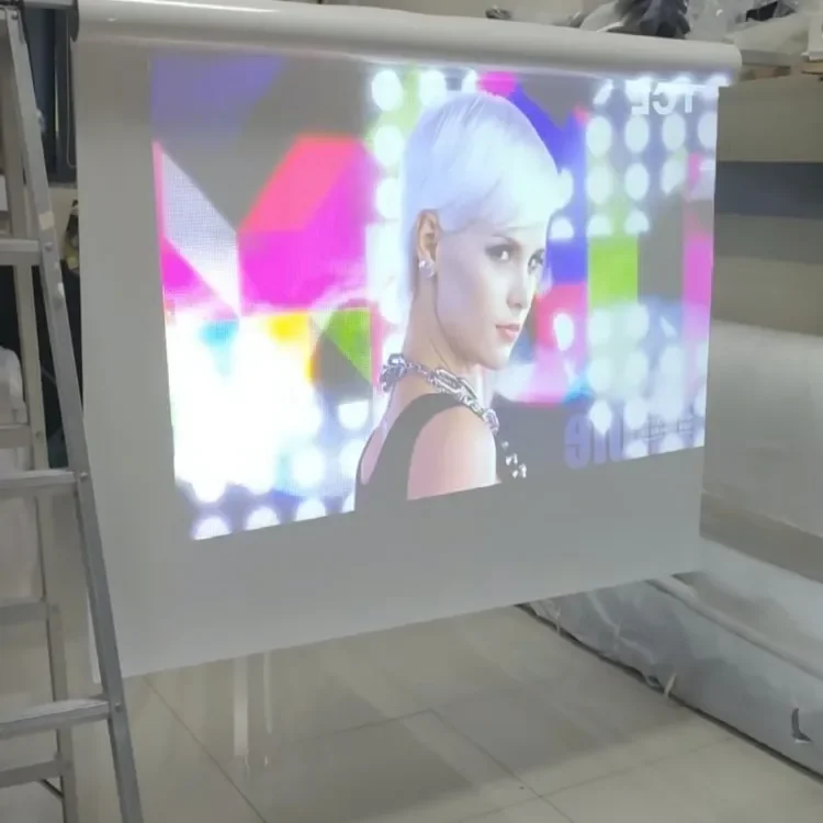 projector screen white color front and rear projection film with double-sided projection