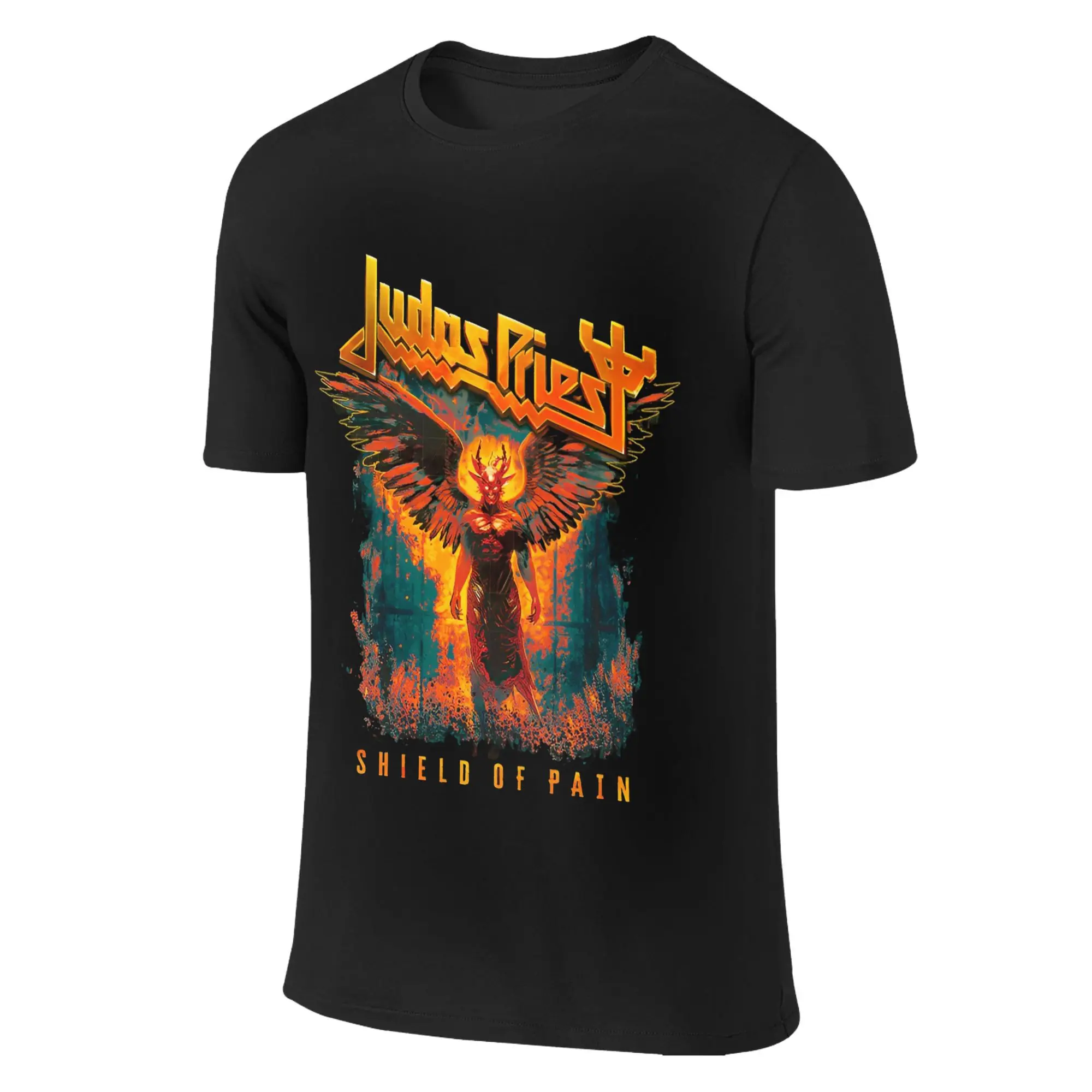 Novelty Judas Priest  Shield Of Pain Tour 2025 T-Shirts Men Women O Neck Cotton T Shirt Band Short Sleeve Tees 2-sided Clothing