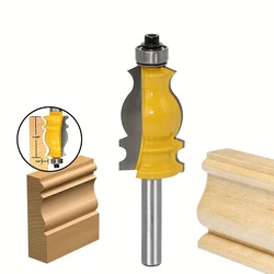 1PC 8mm Shank Architectural Cemented Carbide Molding Router Bit Trimming Wood Milling Cutter for Woodwork Cutter Power Tools