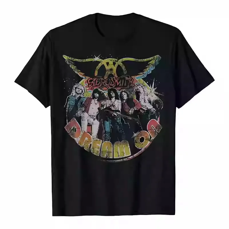 Smith Space Flight Band - Aerosmith - American Hard Rock Band - Straightforward Loose Men's and Women's Short-Sleeved T-Shirt