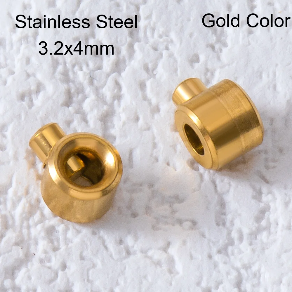 10 Stück Edelstahl-Positionierungs-Schmuckverschluss-Stopper, Perlen-Crimpröhrchen, Endperlen, Draht-Rondellperlen, DIY-Armband-Verschluss-Schnalle