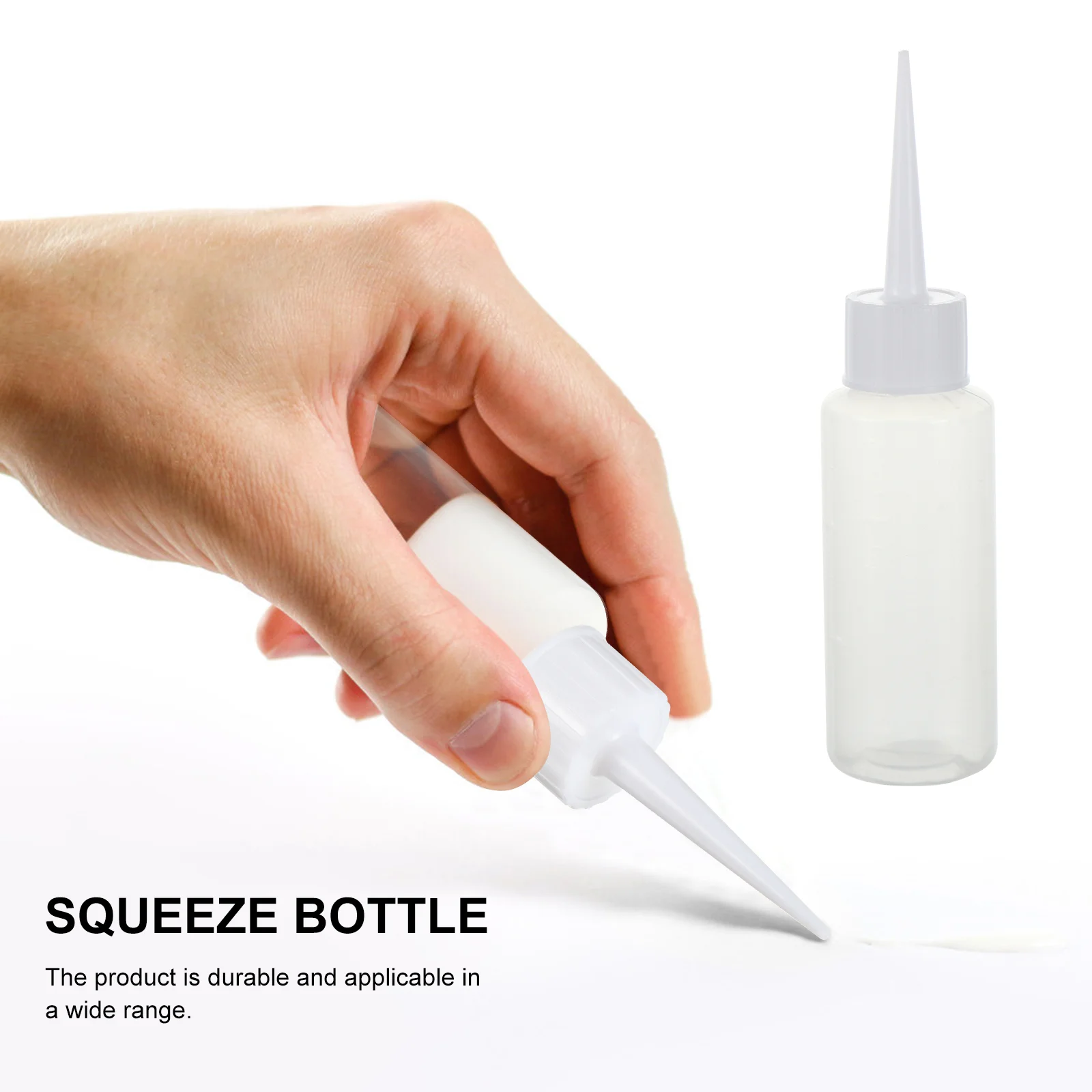 Extruded Narrow Pourer Bottle Temporary Tattoo Ink Bottles Precision Tip Squeeze Glue Sauce Translucent