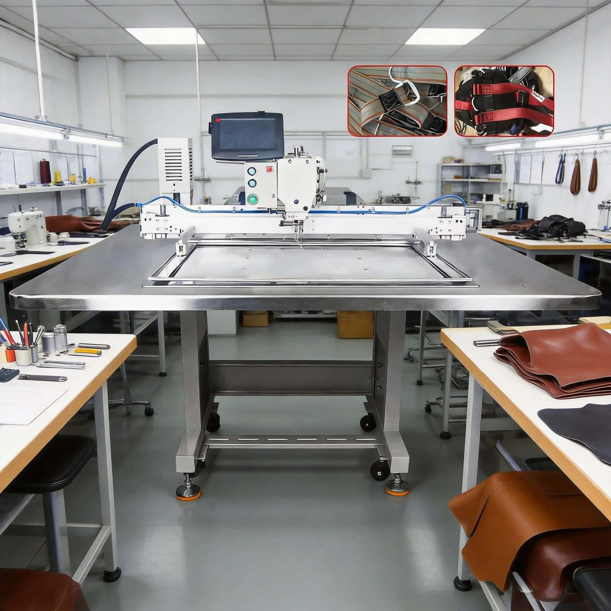 Computerized Lockstitch Pattern Sewing Machine BY-6040, 60x40cm Working Field, Automatic Thread Trimming & Programmable Control