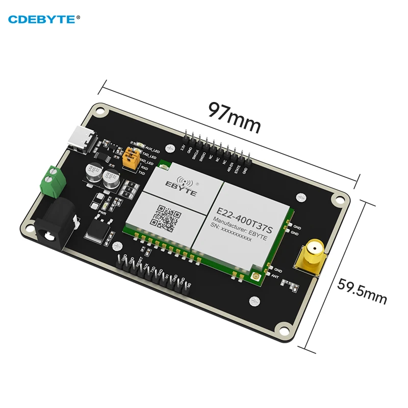 Test board LoRa Module 433/470MHz CDEBYTE E22-400TBH-02 5W 25Km Distance UART TO USB Development Board USB Interface Test Kit