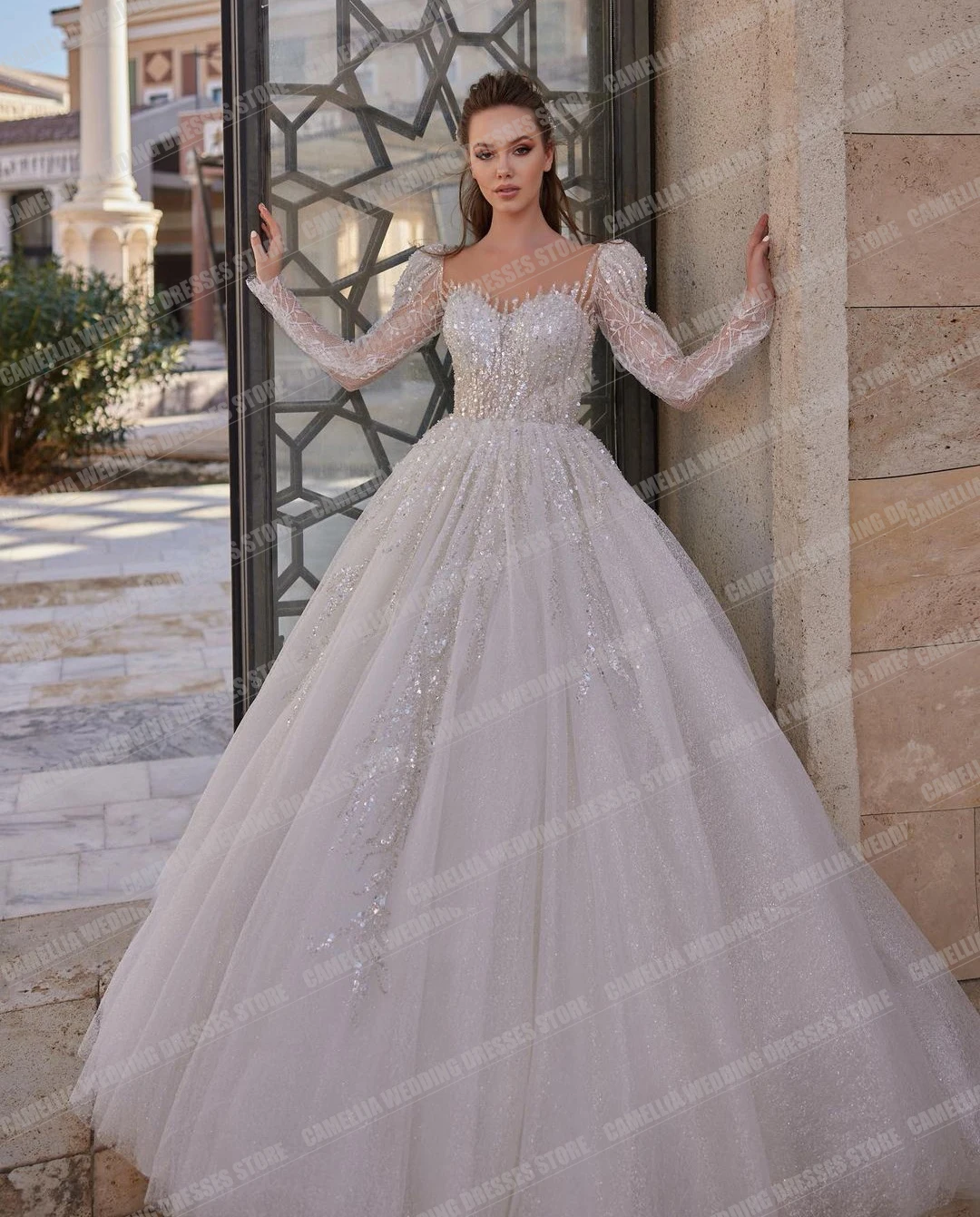 Exquisite Wedding Dresses For Women 2024 A Line Gentle Sexy Sweetheart Graceful Tulle Bridal Gowns Long Sleeve Vestidos De Novia