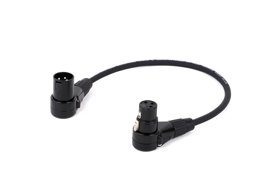 XLR-Kabel, 90-Grad-Stecker auf Buchse, Audiokabel, Kanone, symmetrisches XLR-Karton-Mikrofon, Mischpult, Soundkarte, Verlängerungsleitung – Detail 1