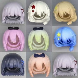 Ob11 Girl Doll Plastic Hair Replacement Doll Bow Hairstyle Short Hair Accessories For Obitsu11 Gsc Ymy Body 1/12Bjd Doll Body