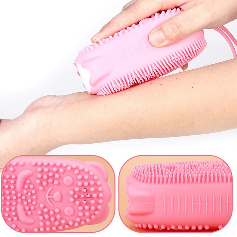 Bathing tool silicone scrub bath towel bath towel double-sided massage scrub mud bath brush