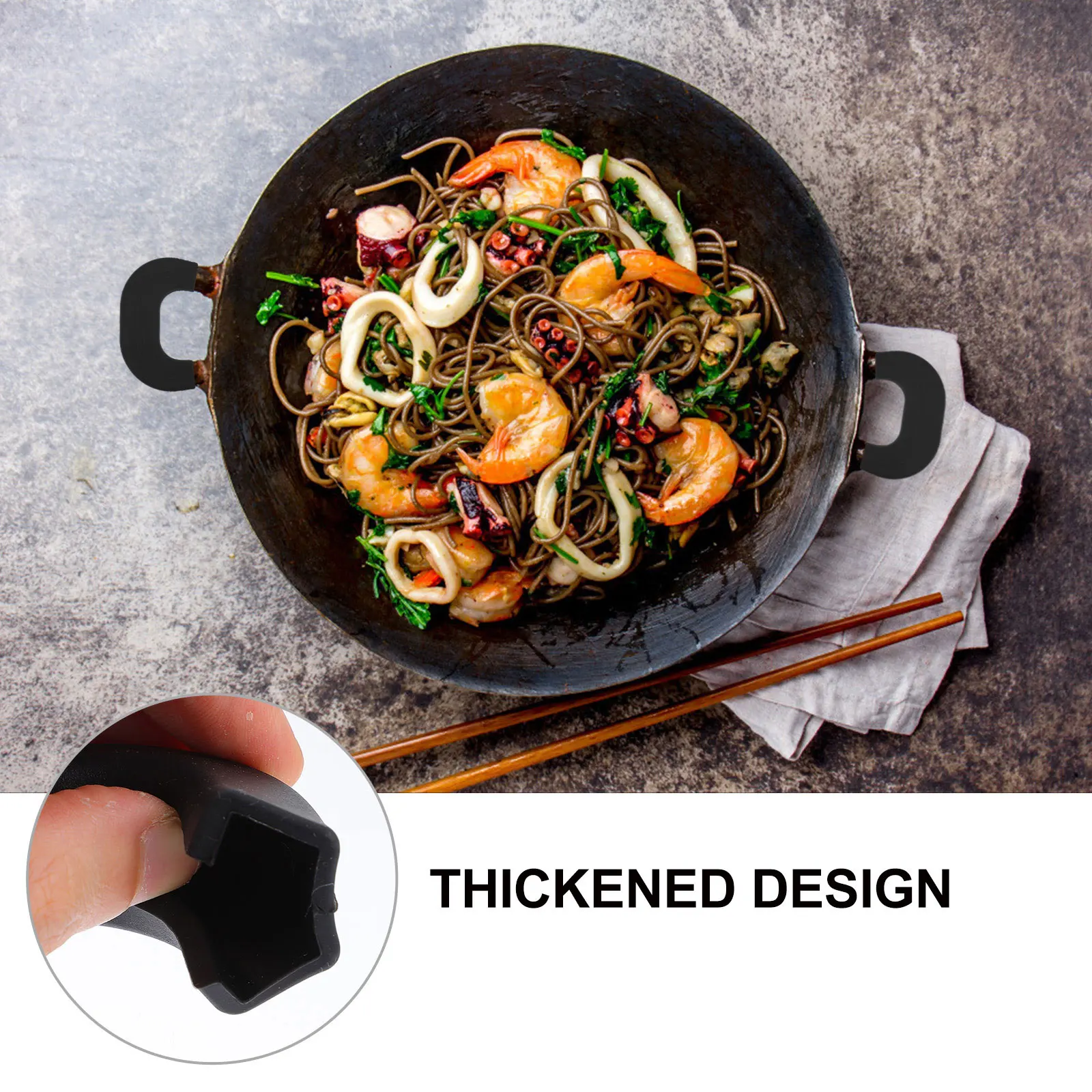 

4 шт., силиконовый держатель с ручкой, термостойкий нескользящий кухонный инструмент для сковородок, кастрюль, силиконовый чехол с горячей ручкой, ручка для духовки, посуды