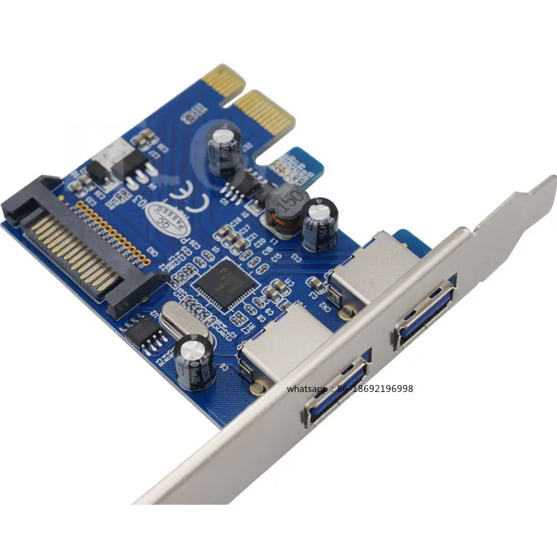 Карта расширения PCI-E к Usb3.0, 2 порта, двухпортовое расширение, независимый источник питания, концентратор USB-карты Renesas Core
