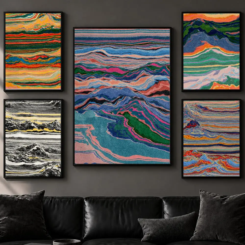 Art ART Meridian Poster Art  Self-Adhesive No Glue Residue Wall Decor for Bedroom Living Room
