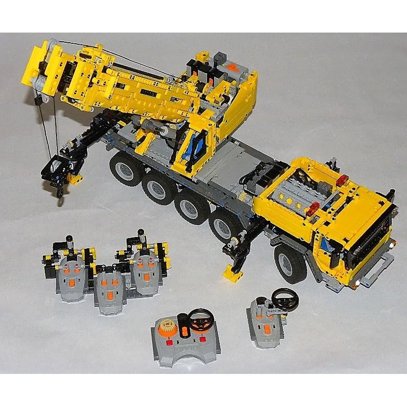 MOC-72302Yellow New Model Urban Construction RC Motorized Crane2597Parts Educational Boy Kids Birthday Building Blocks Toy Gifts