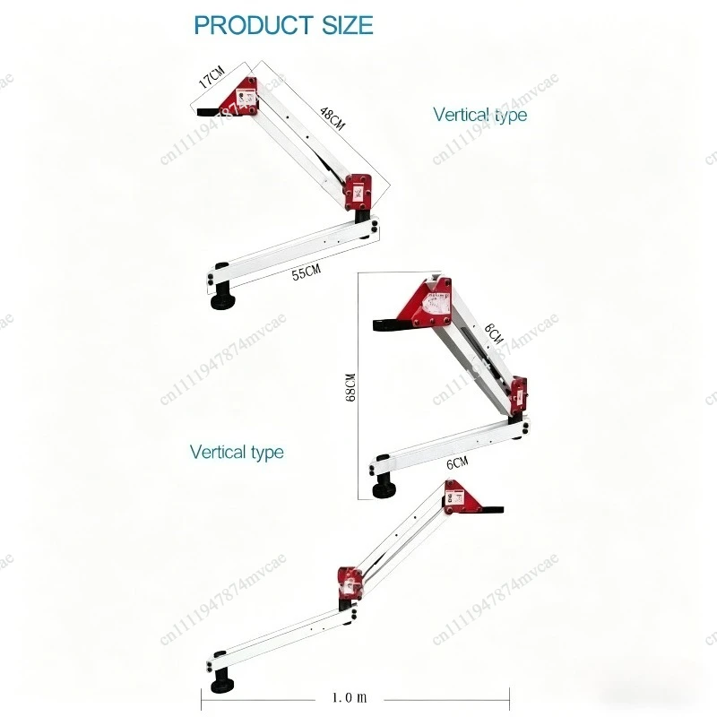 Pneumatic Tapping Machine Bracket Vertical Pneumatic Drill Rocker Arm High Strength Drill Bracket Vertical Type
