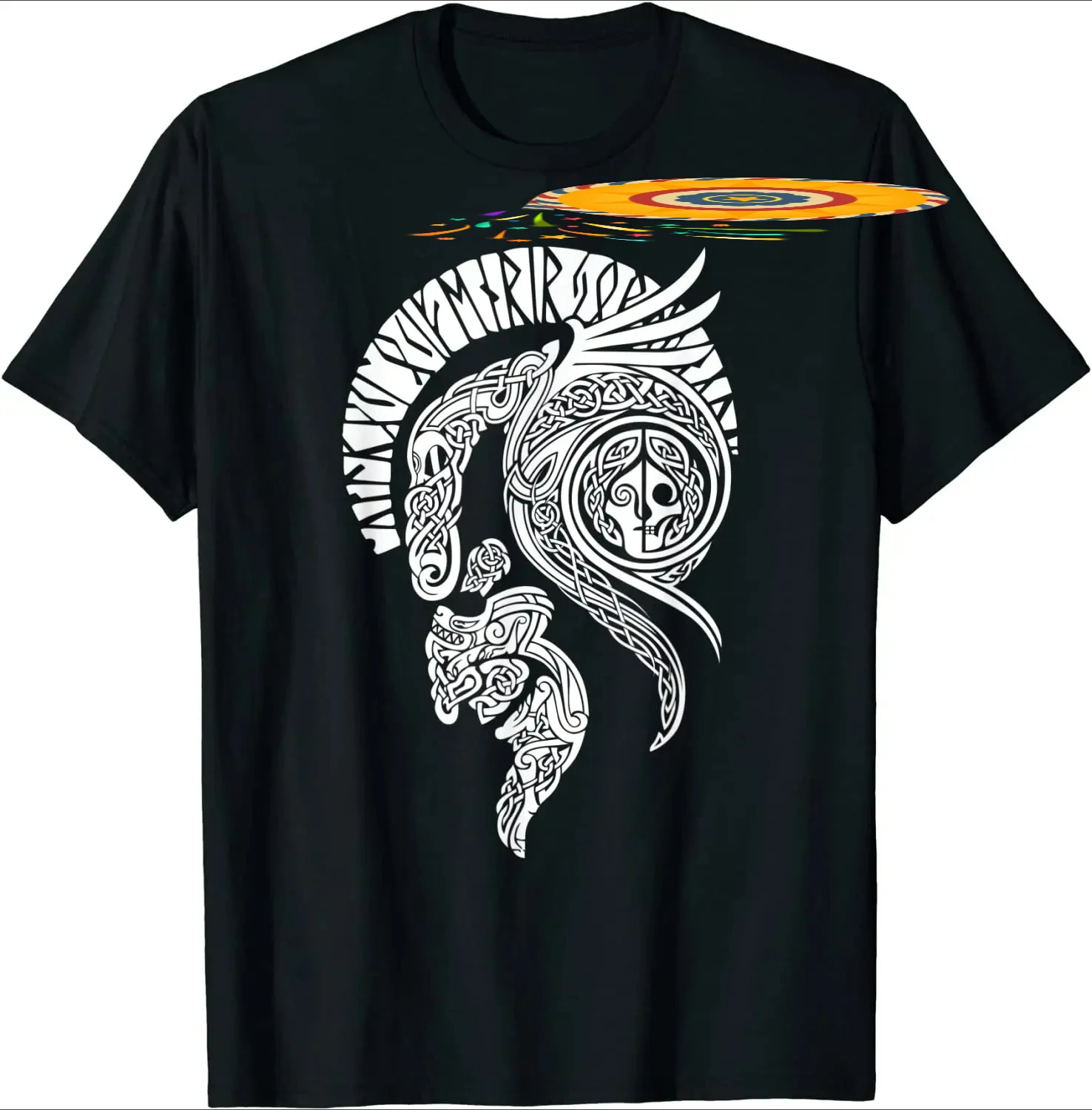 Norse Mythology God Loki Runes T Shirt. New Short Sleeve O-Neck T-shirt Casual Mens Top Size