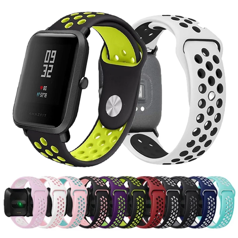 20mm/22mm band For Amazfit GTS 4/3/2/2e Mini GTR 2/3 Pro stratos 3/2 Silicone Bracelet correa Amazfit bip strap Galaxy Watch 4