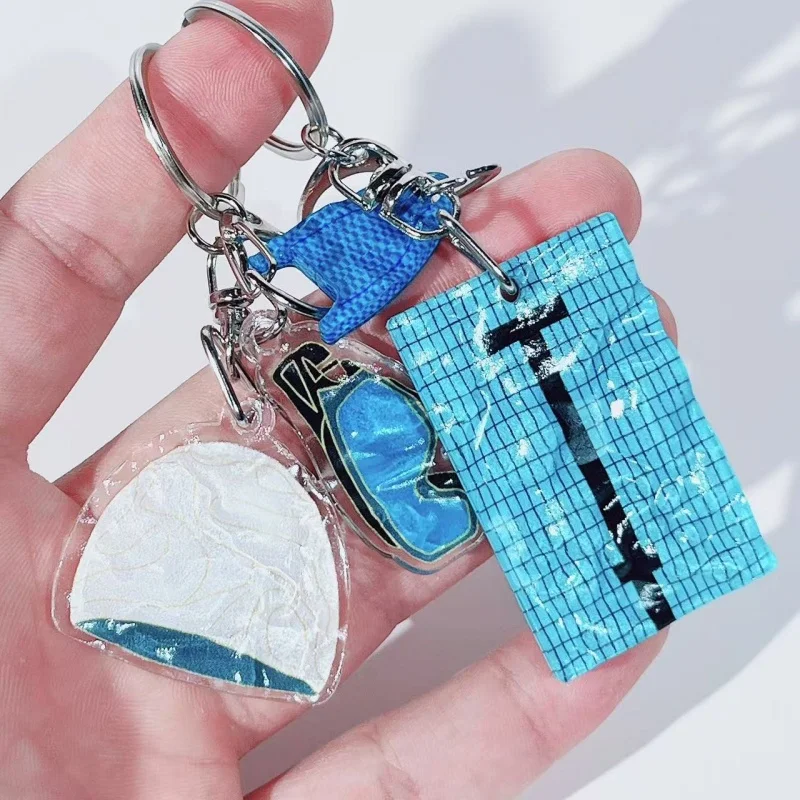Swim Pool Keychain Cute Bag Charms for Handbags Funny Swim Pool Accessories for Women Men Swimming Lover Keychains Gifts