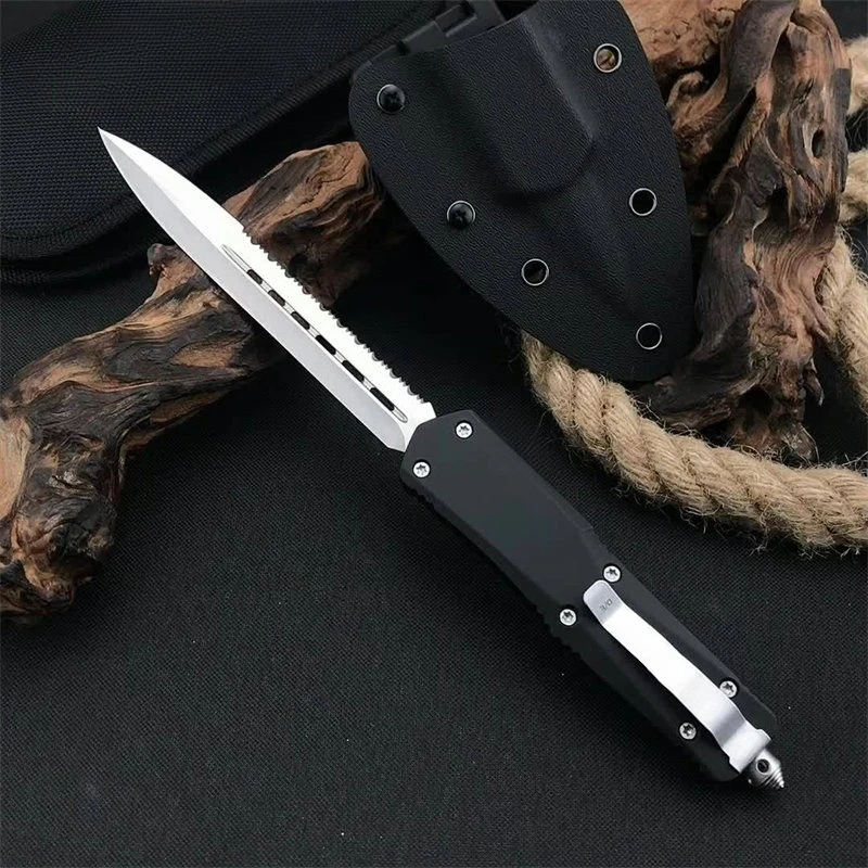 Outdoor Knife, 440C blade zinc alloy handle Camping Survival Tactics Hunting self-defense multi-purpose EDC Tool for Men Gift