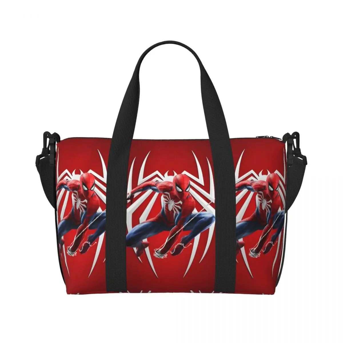 

Custom Spiderman Cobweb Grocery Shopping Tote Bag Women Large Capacity Anime Hero Beach Gym Travel Bags