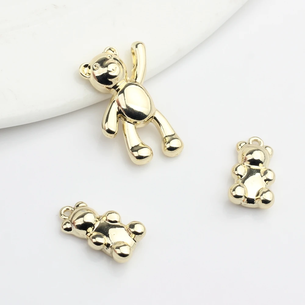 10pcs/lot Zinc Alloy Charms Cartoon Bear Charms For Diy Fashion Jewelry Earrings Making Finding Accessories
