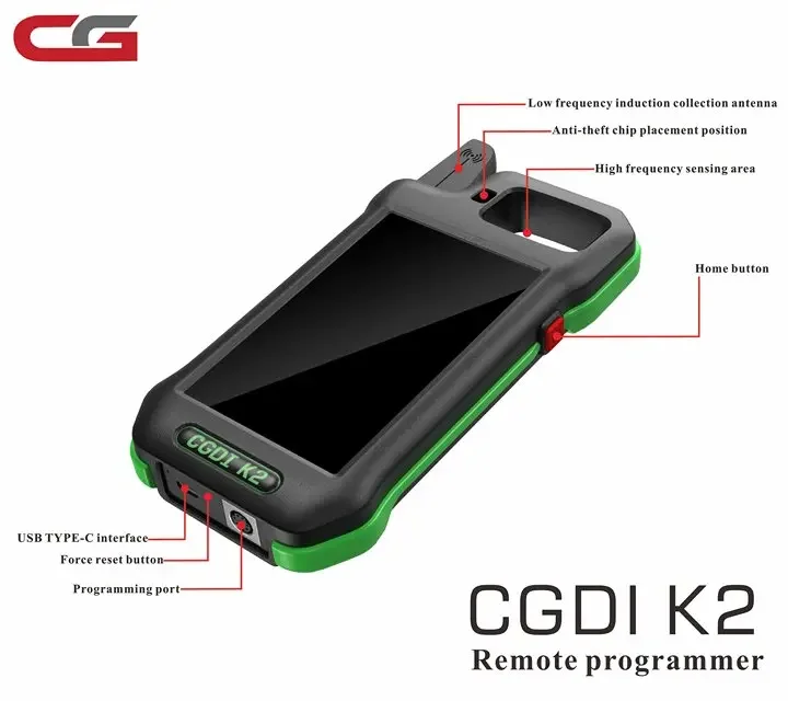 Original Factory CGDI K2 OBD Car Key Tool Max Multi Function Remote Signal Detection Auto Key Programmer