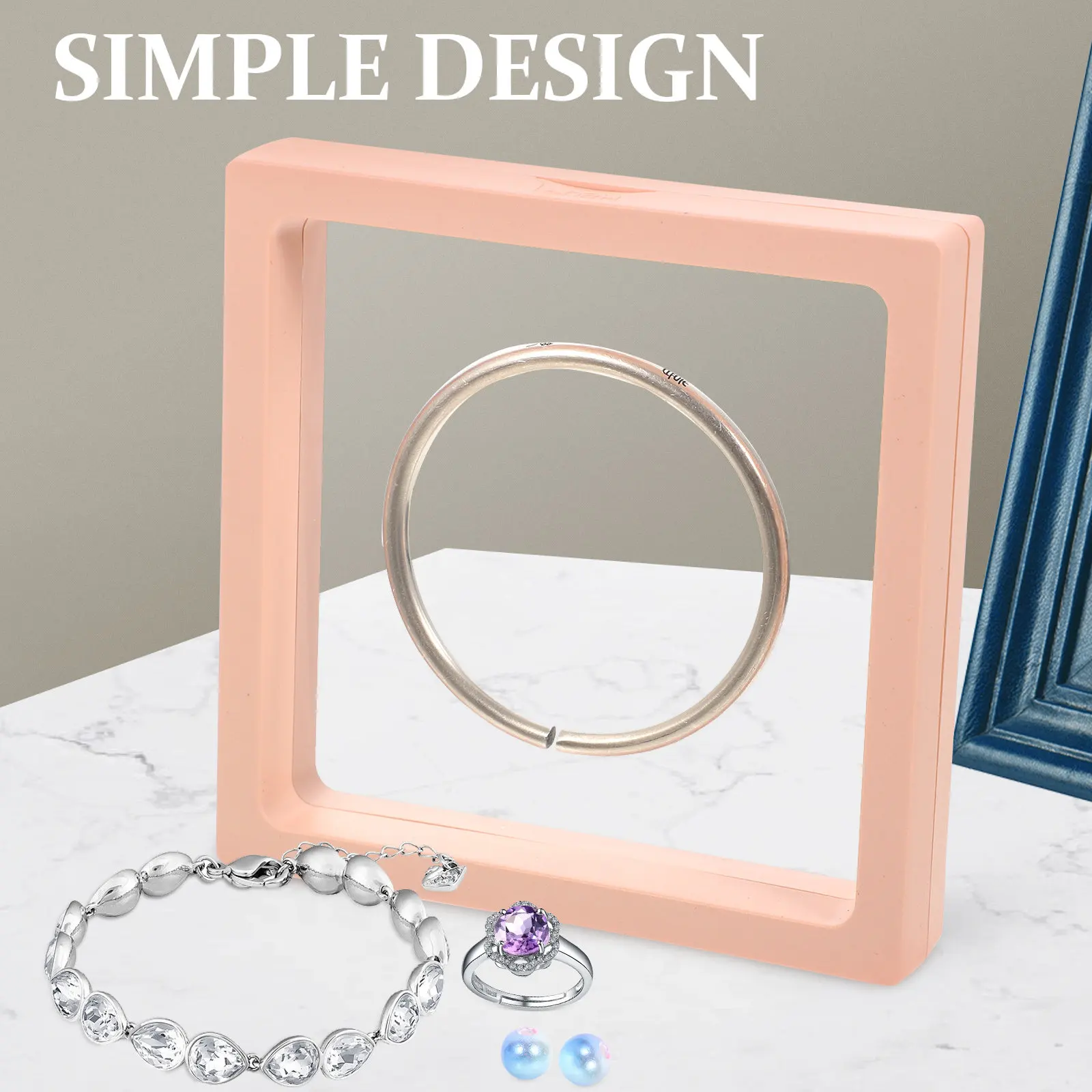 

2pcs Dust-Proof Jewelry Storage Box Portable Travel Organizer Case For Earrings Necklaces Rings Small Jewelry Holder Container