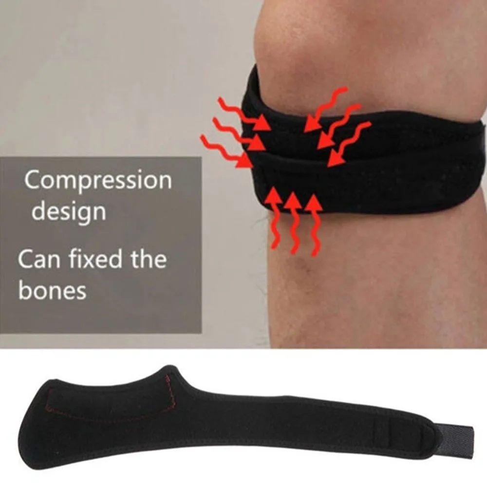 1PCS Adjustable Knee Patellar Tendon Support Strap Band Knee Support Brace Pads for Running basketball Outdoor Sport