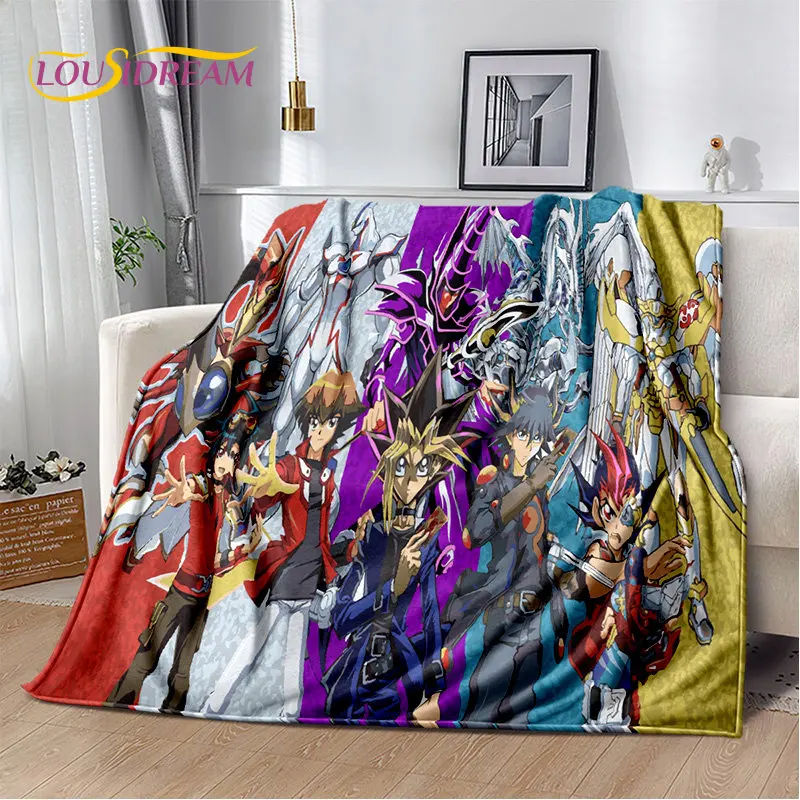 Yu-Gi-Oh monstro anime cobertor de pelúcia macio, flanela, cobertor para sala de estar, quarto, cama, sofá, piquenique, 3D