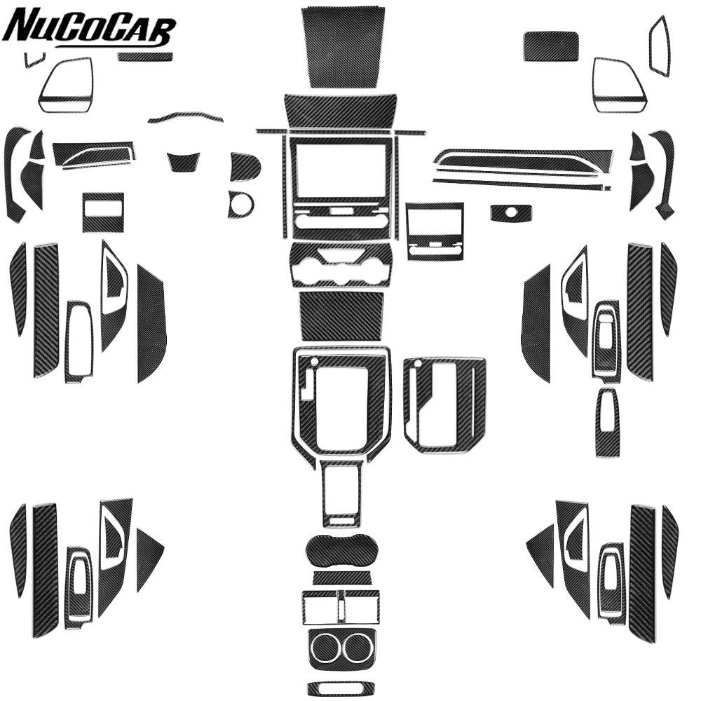 For Subaru Forester 2019-2024 Carbon Fiber Central Navigation Radio AC Gear Shift Door Panel Car Accessories Decorative Stickers