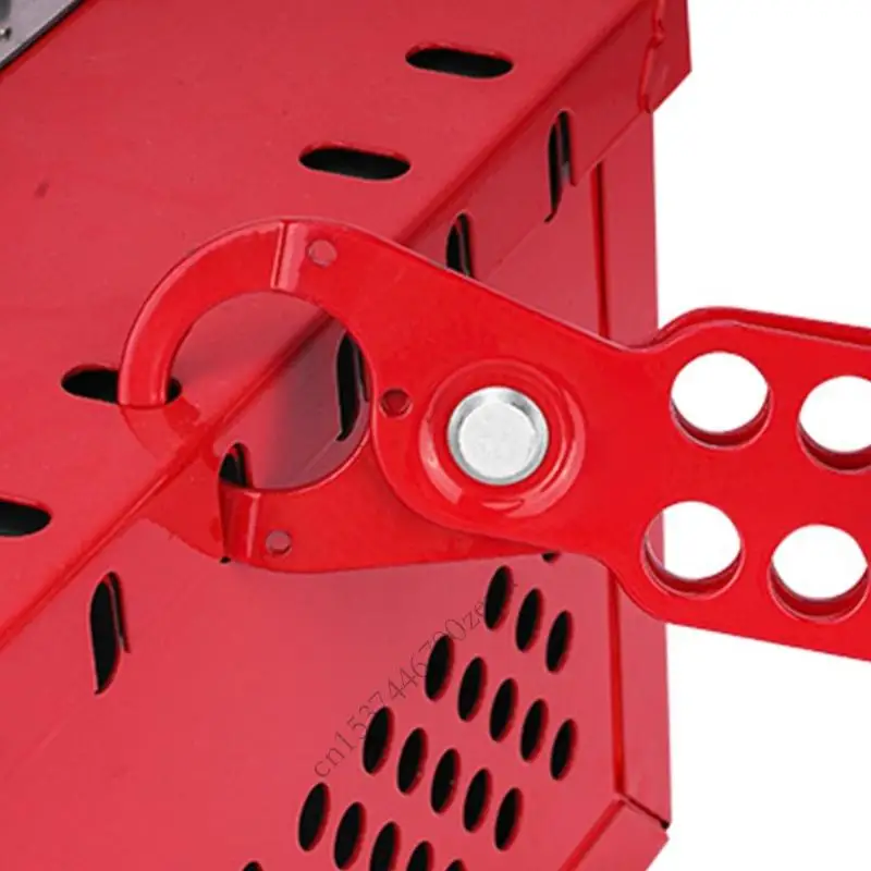 قفل Strong Steel Hasp 6 فتحات قفل الجهاز السلامة الصناعية تأمين مقاومة للتآكل لمعدات الآلات P9YB