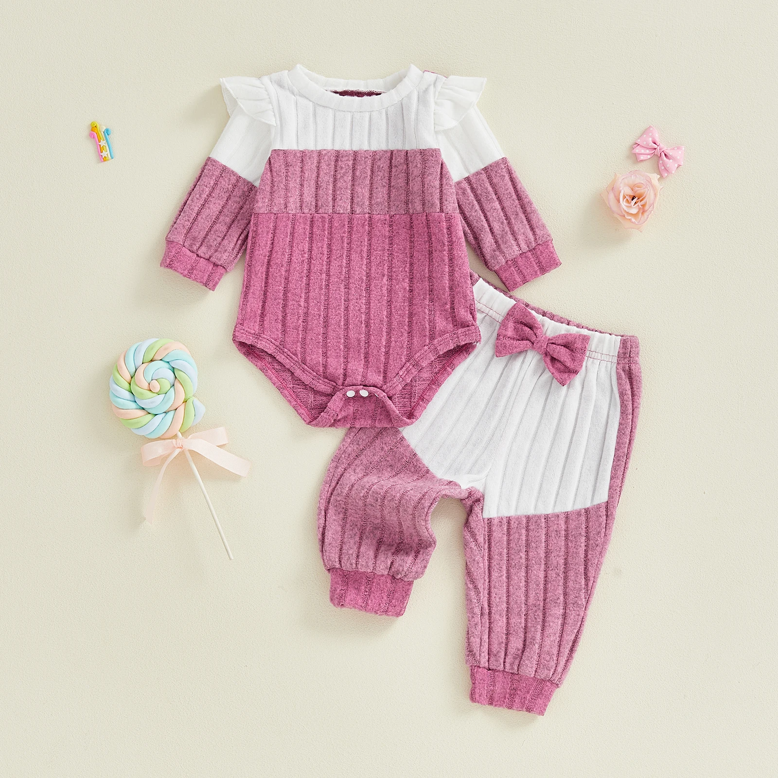 

Toddler Girl Winter Clothes Warm Fleece Hooded Jacket Elastic Waistband Pants 2 Piece Outfit Set for Fall