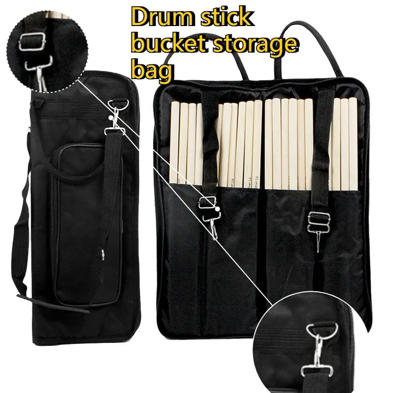1Pcs Drum Stick Bag Drum Stick Bag Shoulder Back Handbag Rack Drum Stick Bucket Storage Bag