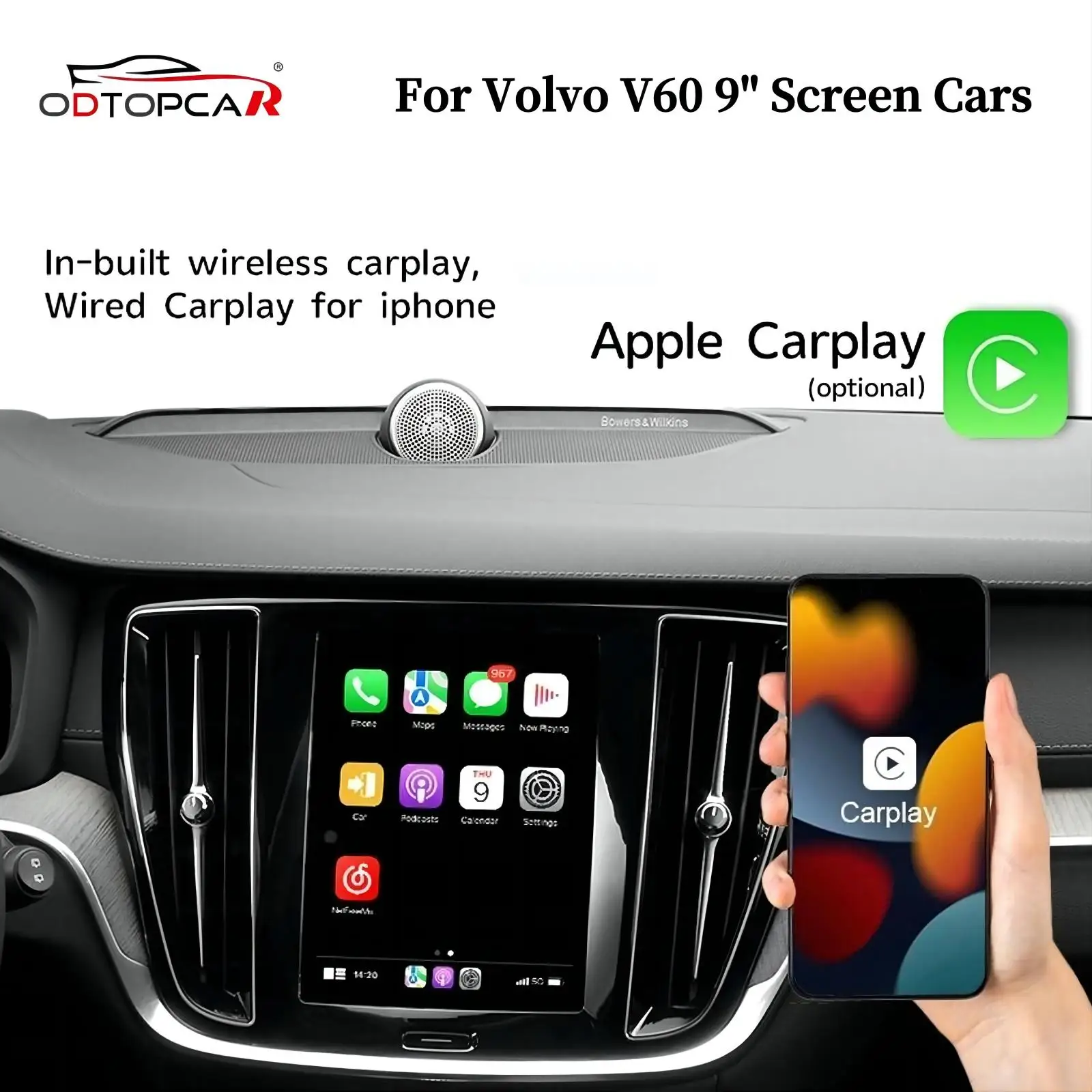 

Volvo V60 Apple CarPlay Full Screen Android Auto Wireless Adapter Android 13 Upgrade Apple in Multimedia CarPlay BOX Car Stereo